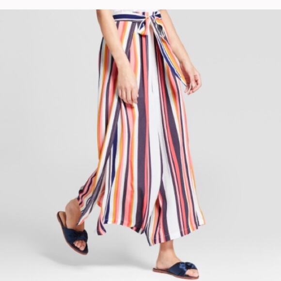 Xhilaration Pants - Xhilaration Striped Multicolored Palazzo Pants Size S
